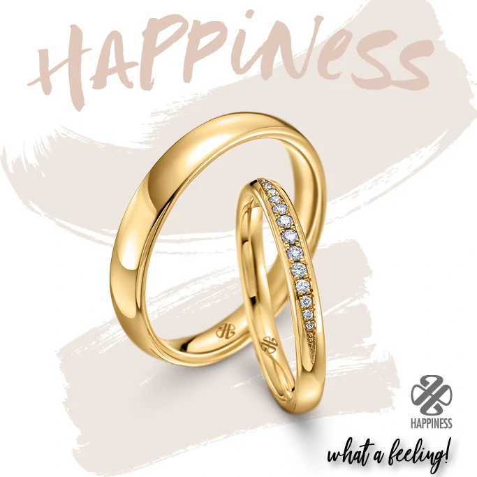 happiness_trauringe1 Happiness Trauringe, speziell aus der Goldschmiede Wipf in Wil.